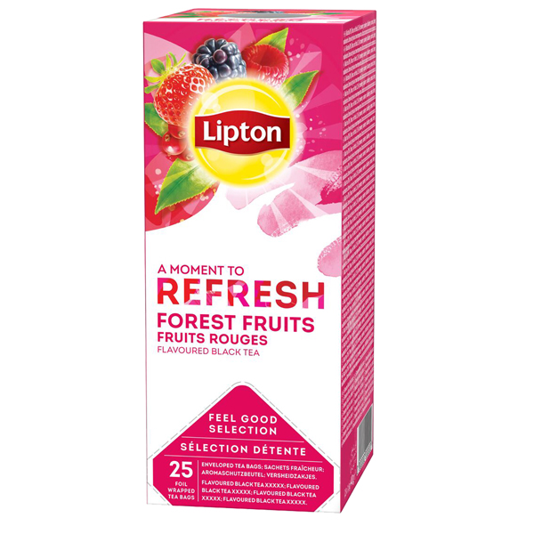 Tè nero Frutti di bosco - Feel Good Selection - in filtro - Lipton - conf. 25 pezzi
