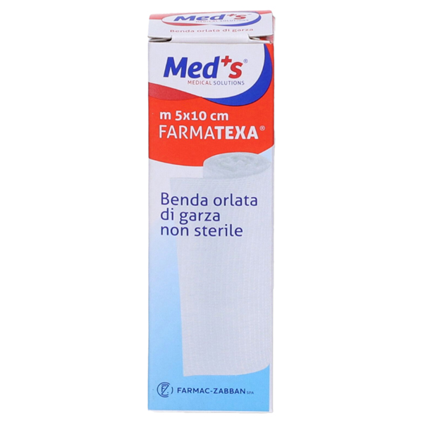Benda di garza orlata - 10 cm x 5 mt - Med's - conf. 12 pezzi
