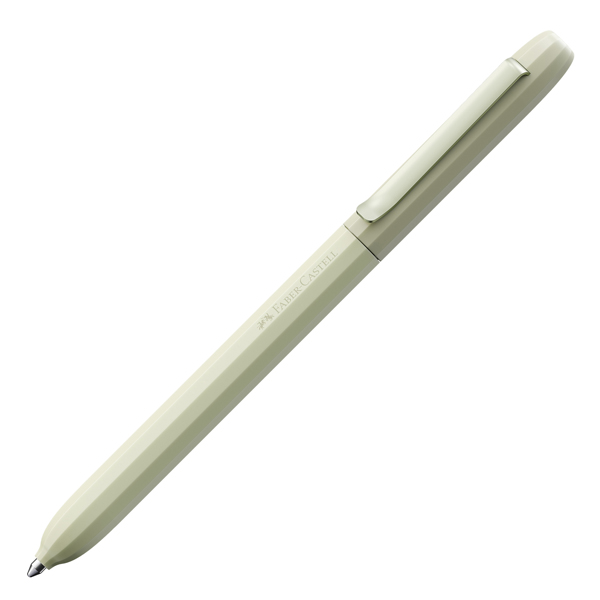Penna a sfera Avori - punta M - fusto verde salvia - Faber-Castell