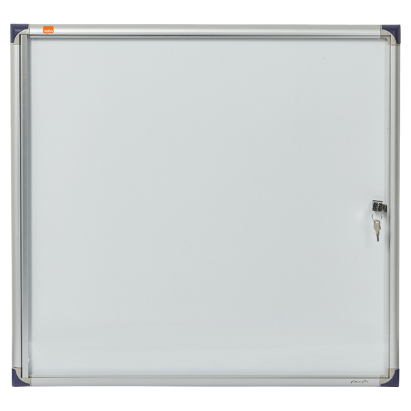 Bacheca per interni ultrapiatta - fondo in metallo magnetico bianco - 6 fogli A4 - orizzontale - Nobo