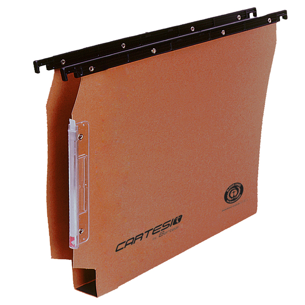 Cartella sospesa Cartesio Eco-logica - armadio - 33 cm - fondo U - 33 x 28 cm - arancio - Bertesi