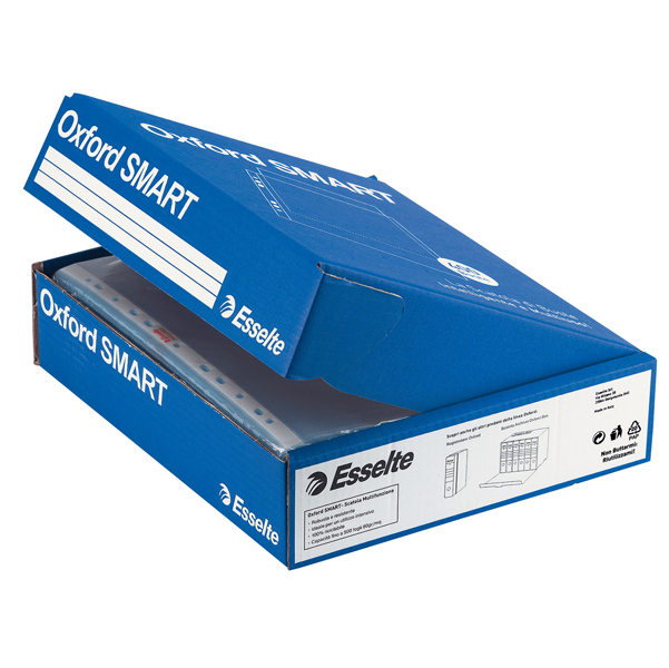 Buste forate Oxford Smart - Standard - buccia - 22 x 30 cm - trasparente - Esselte - conf. 400 pezzi