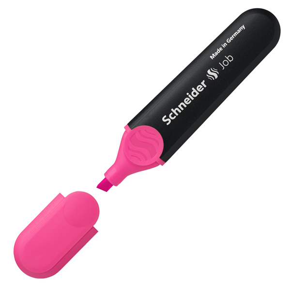 Evidenziatore Job - punta a scalpello - tratto da 1,0-5,0mm - colore rosa - Schneider