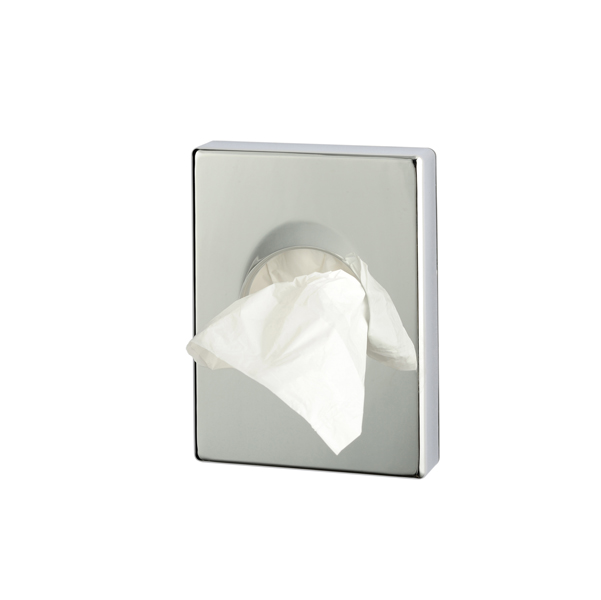 Dispenser ABS per sacchetti igienici - 9,8x2,5x13,8 cm - argento cromato - Medial