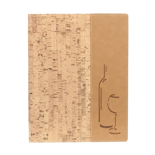 Carta dei vini Design - 1 inserto doppio incluso - A4 - 24 x 34 cm - sughero - Securit