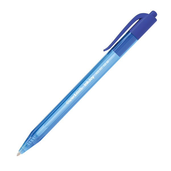 Penna a sfera a scatto Inkjoy 100 RT - punta 1,0mm - blu - Papermate
