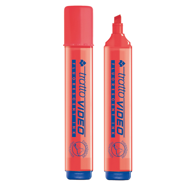 Evidenziatore Tratto Video - punta a scalpello - tratto da 1,0-5,0mm - rosso - Tratto