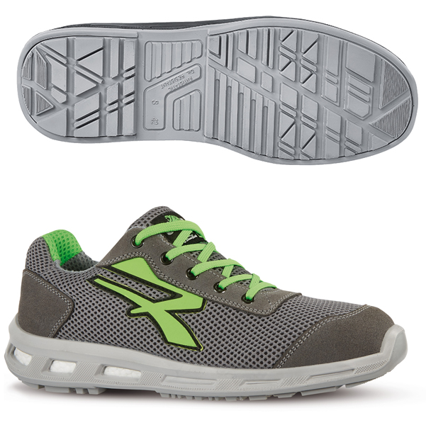 Calzatura di sicurezza Summer S1P SRC Red Lion - pelle scamosciata morbida - numero 37 - grigio/verde - U-Power