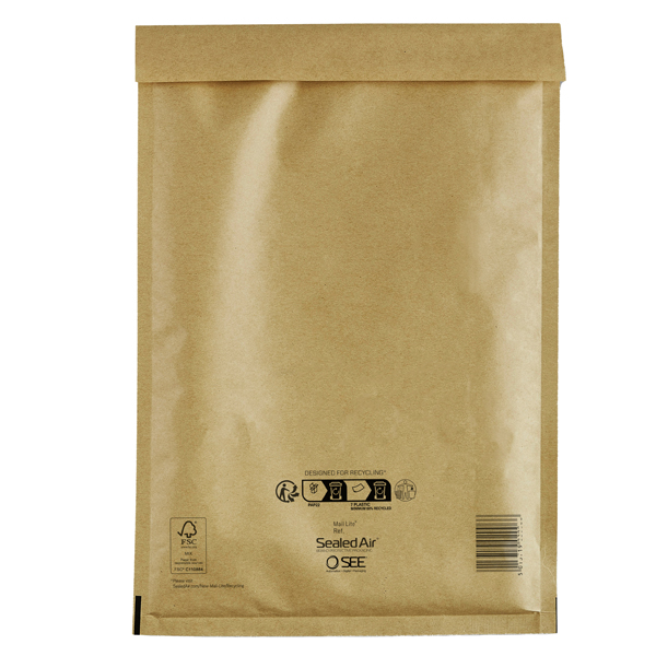 Busta imbottita Mail Lite Gold - C (15x21 cm) - avana - Sealed Air - confezione risparmio 100 pezzi