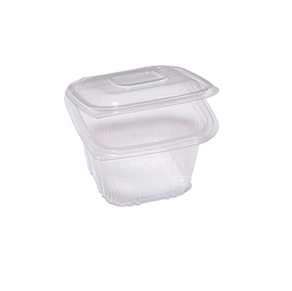 Contenitori in PP - con coperchio incernierato - 12 x 12 x 7,5 cm - Europack - pack 50 pezzi