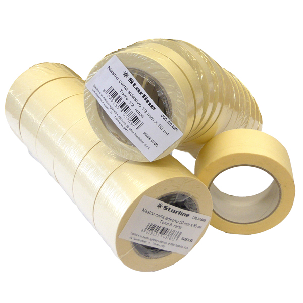 Nastro adesivo - 19 mm x 50 m - carta - beige - Starline