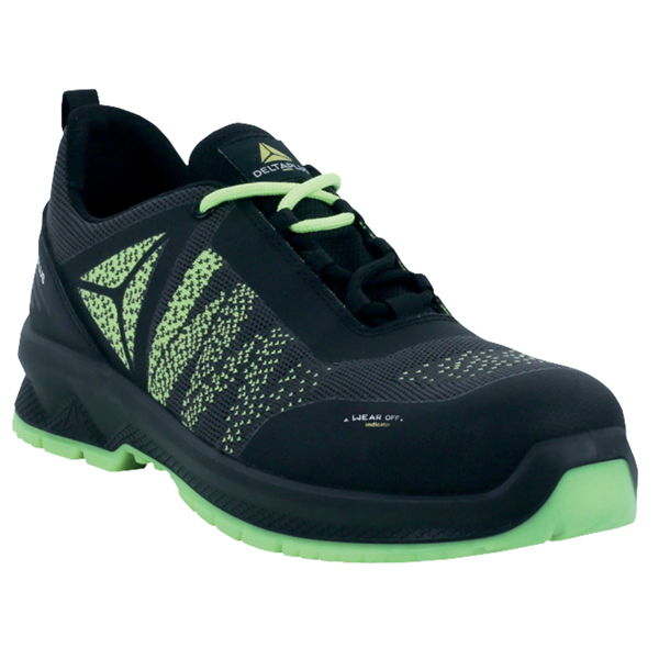 Calzatura di sicurezza MARATONA S1PS SR - numero 39 - maglia/poliuretano - nero/giallo - Deltaplus
