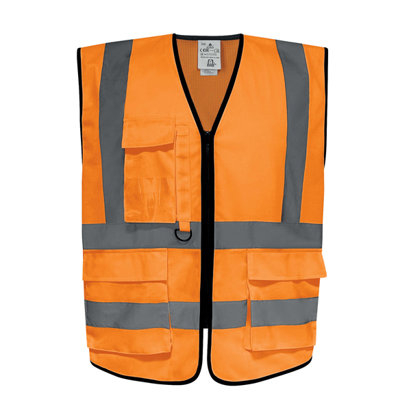 Gilet alta visibilità GILPOCK - poliestere riciclato - taglia XXL - arancio fluo - Deltaplus