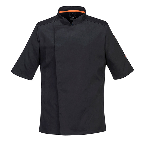 Giacca cuoco MeshAir Pro - maniche corte - taglia XXL - nero - Portwest